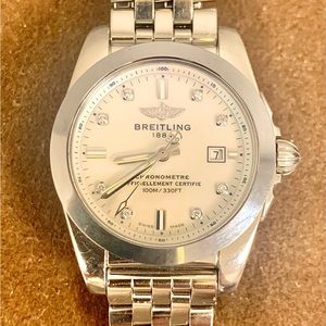 Breitling Galactic 29 Sleek Ladies Watch with Diamond Dial